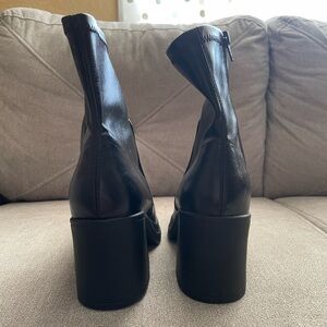 Black Leather Ankle Boots